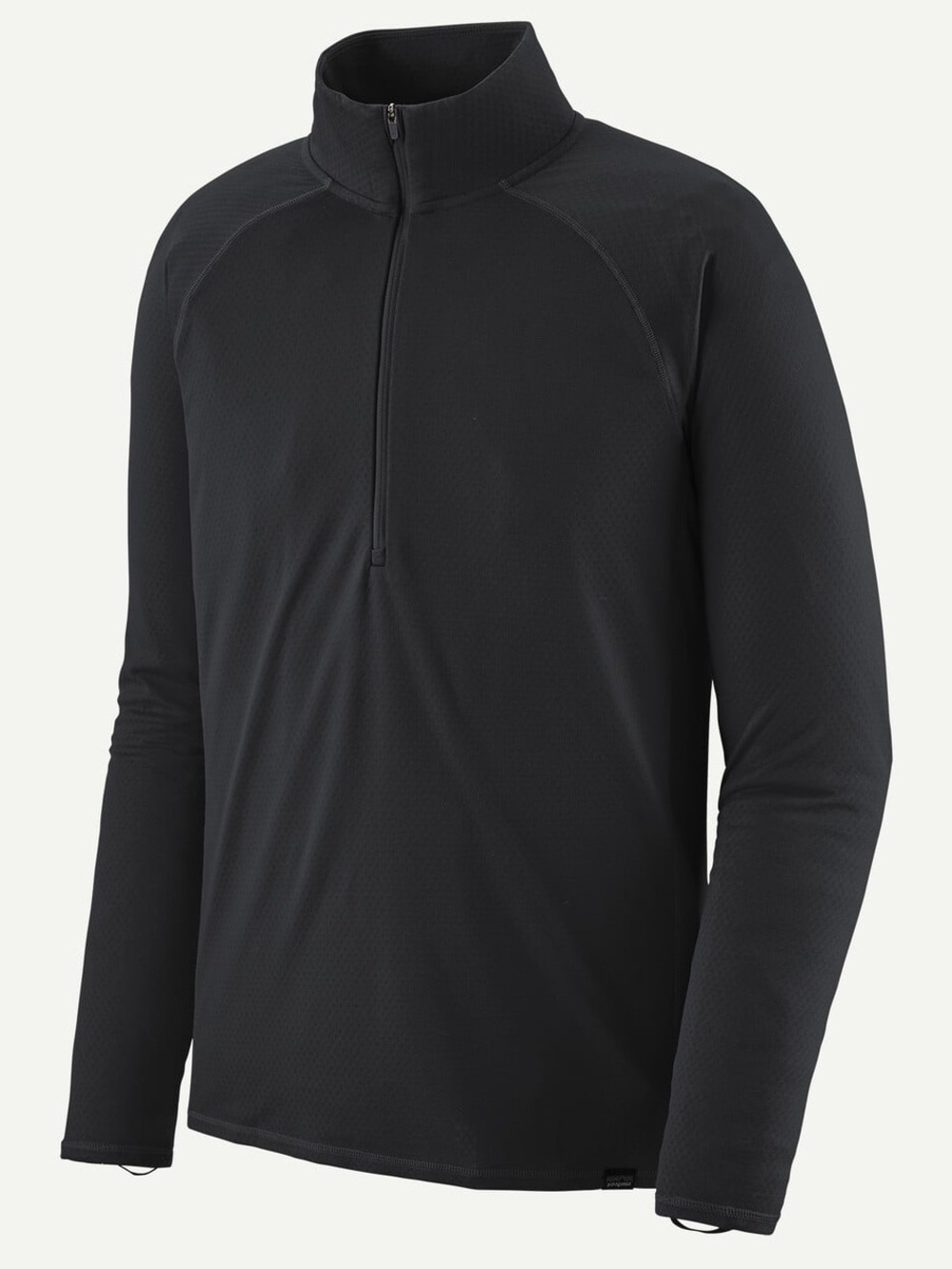 Patagonia Black Capilene Midweight Zip-Neck Pullover Outdoor Activewear Hiking